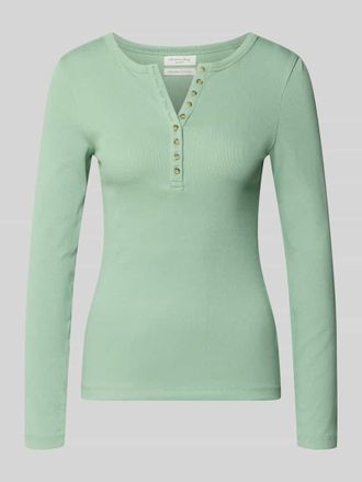 Christian Berg Slim Fit Longsleeve aus Baumwoll-Mix mit Henley-Ausschnitt in Mint, Gr&ouml;&szlig;e XL