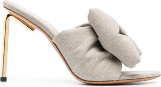 Off-white bow-detail open-toe sandals - women - Calf Leather/Fabric/Fabric - 39 - Neutrals