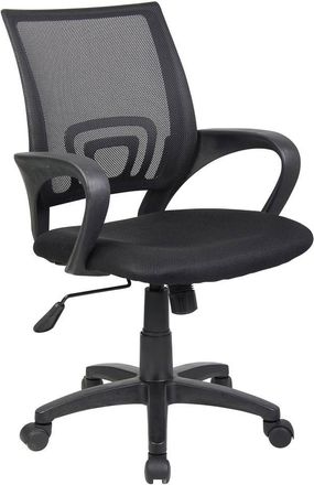 Serena Serena - Silla De Oficina Lismore, Silla Operativa De Malla Con Reposabrazos, Asiento De Oficina Ergon&oacute;mico, Cm 59x54h90/100, Negro