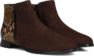 Hassia Perfect Fit Madeira Enkellaarsjes - Dames - Enkellaarsjes - Bruin - 39 EU - Su&egrave;de - Schoenen