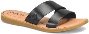 B&oslash;rn Mahal Slide Sandal in Black Leather at Nordstrom Rack, Size 10