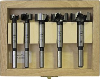 Fisch Fisch - Juego 5 De Brocas De Punta De Centrado Wave Cutter, Contenido : 15 20 25 30 35 Mm