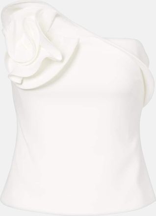 Roland Mouret Top in crêpe con applicazione floreale