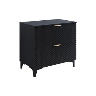 Petits Meubles Mueble bajo lavabo 80 cm sobre patas paneles laminados negro