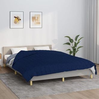 vidaXL Coperta Ponderata Blu 220x235 cm 15 kg Tessuto - Vidaxl