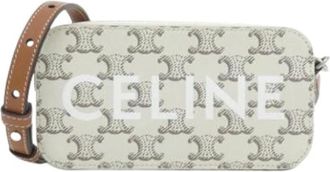 Celine Pre-owned Cross Body Bags, female, White, Size: ONE SIZE Pre-owned Vintage Shoulder Bag