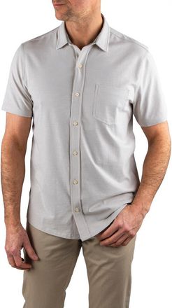 Tailor Vintage Slub Jersey Button-Up Shirt in Quiet Gray at Nordstrom Rack, Size X-Large