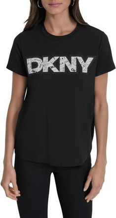 DKNY Newspaper Logo Graphic T-Shirt in Black at Nordstrom, Size X-Large
