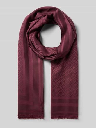Tommy Hilfiger Schal mit Logo-Muster in Bordeaux, Gr&ouml;&szlig;e 1