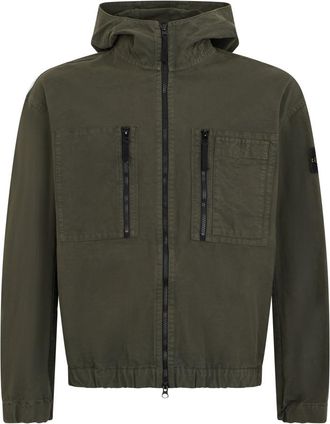 Stone Island Green Zip Up Hood Jacket