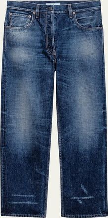 Prada Distressed Straight-Leg Jeans