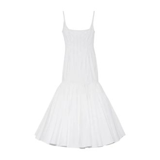 Jacquemus Midi Dresses, female, White, Size: 2XS Agave White Pleated Dress