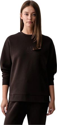 A|X Armani Exchange Logo Crewneck Sweatshirt - Dames - Sweatshirts - Bruin - XS - Katoen - Hoodies & sweatvesten
