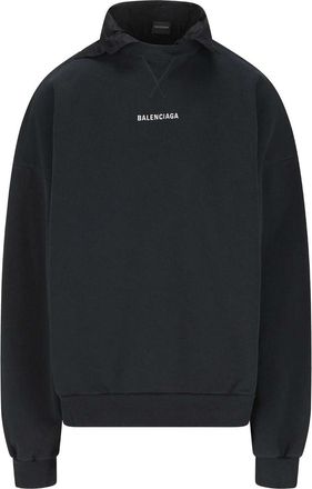 Balenciaga Layered-Collar Logo Sweatshirt