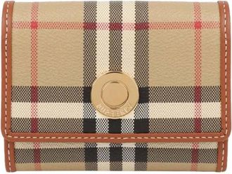 Burberry Pre-owned Wallets, female, Brown, Size: ONE SIZE Pre-owned Small Check Folding Wallet
