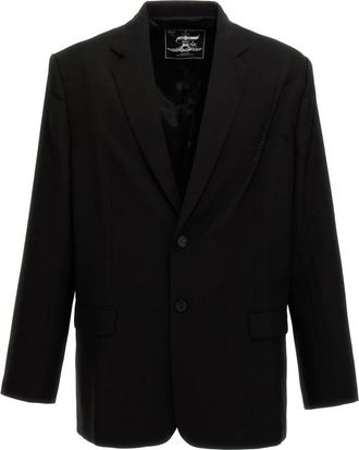 Y / Project Pinched Logo Blazer - Heren - Blazers - Zwart - M - Wol - Jassen