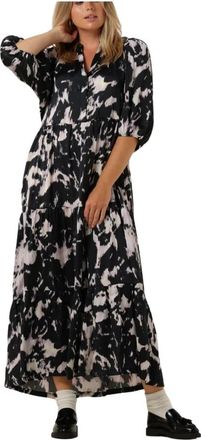 Co'Couture Mary Floor Maxi Jurk - Dames - Maxi kleedjes - Zwart - S - Polyester - Kleedjes