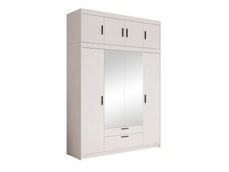 Mirjan24 Armario Novduni 109, Blanco, 246x177x53cm, Puertas De Armario: Con Bisagras, N&uacute;mero De Estantes: 8