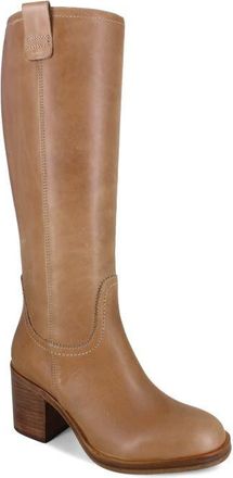 Zigi Soho Casper Knee High Block Heel Boot in Camel Leather at Nordstrom, Size 11