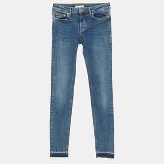 Maje Blue Denim Stretch Skinny Jeans S/waist