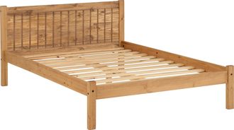 Seconique MAYA 46 DOUBLE BED - DISTRESSED WAXED PINE - SECONIQUE | TJ Hughes