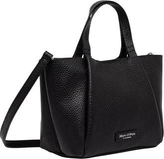 Marc O'Polo Textured Leather Crossbody Bag - Dames - Shoppers - Zwart - ONE Size - Leer - Tassen
