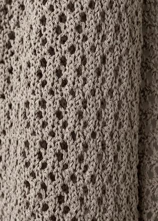 Mango Scialle maglia traforata marrone medio - Donna - Taglia unica - MANGO