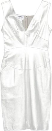 Chanel Abito con scollo a V 1999 - Argento