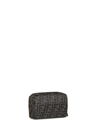 Fendi FF Zucca Canvas Pouch - Brown