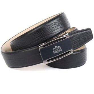 Anthoni Crown Lederg&uuml;rtel ANTHONI CROWN, Herren, Gr. 85, schwarz, Leder, genarbt, G&uuml;rtel Lederg&uuml;rtel