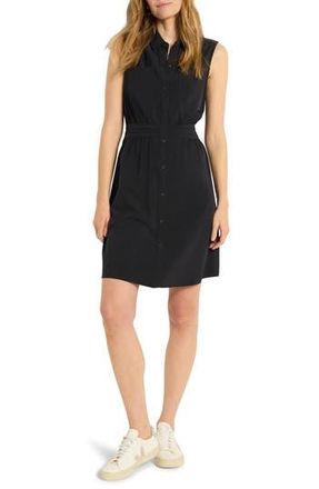 Nic+Zoe Tech Stretch Sleeveless Shirtdress in Black Onyx at Nordstrom Rack, Size Xx-Large