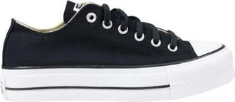 Converse Schoenen, Dames, Zwart, 37 EU, Polyester, Zwarte Stoffen Platform Sneaker