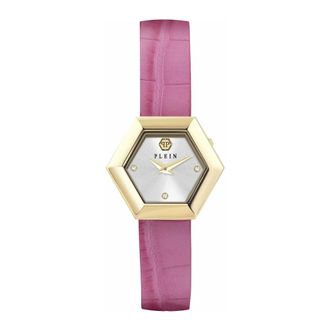 Philipp Plein LA Jungle DE Plein Horloge - Dames - Horloges - Roze - ONE Size - Leer - Accessoires
