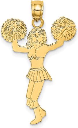 Diamond2Deal 10k Yellow Gold Cheerleader Pom-Poms Charm