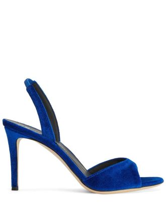 Giuseppe Zanotti Lilibeth velvet sling-back sandals - Blue