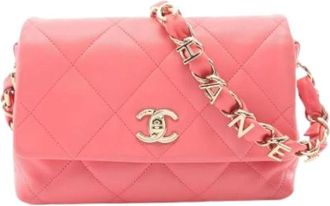 Chanel Pre-owned Vintage Schoudertas - Dames - Vintage Schoudertas - Roze - ONE Size - Leer - Vintage