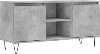 vidaXL Vidaxl - Mueble De Tv Madera De Ingenier&iacute;a Gris Hormig&oacute;n 104x35x50 Cm