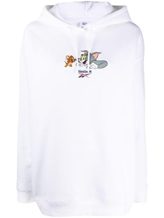 Reebok Tom and Jerry hoodie - women - Recycled Cotton/Recycled Cotton/Recycled Polyester/Recycled Polyester - 2XS - White
