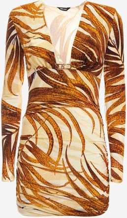 Just Cavalli Womens Dress Printed Stretch Viscose Multicolour