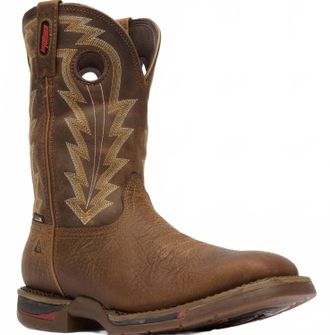 Rocky Mens Long Range Composite Toe Waterproof Western Boot In Brown