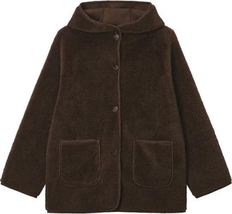 B+ab Regenjas met capuchon en opgestikte zak - Bruin