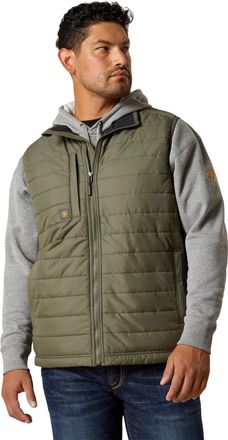 Ariat Mens Rebar Cordura Ripstop Lightweight Insulated Gilet in Beetle, Size X-Large, by Ariat