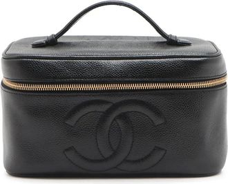 Chanel 1996-1997 CC Caviar Case vanity bag - Black