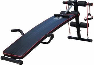 HOMCOM Banco De Abdominales Altura Ajustable Para Fitness Entrenamiento Carga 120kg