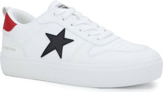 Vintage Havana Womens Aura Sneakers In White Black Red