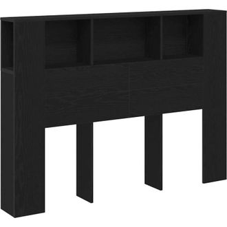 vidaXL Testata del letto Rovere nero 140 x 19 x 104.5 cm - Vidaxl