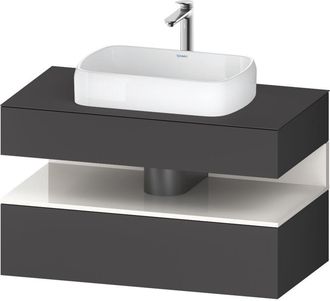Duravit Duravit - Qatego Consola Mueble Bajo Lavabo, 1 Extra&iacute;ble, 1 Caj&oacute;n