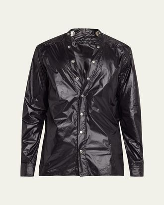 DRKSHDW RICK OWENS Mens Larry Fluid Nylon Deep V-Neck Shirt
