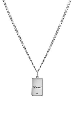 Miansai Duo Lapis Pendant Necklace in Sterling Silver/Blue at Nordstrom