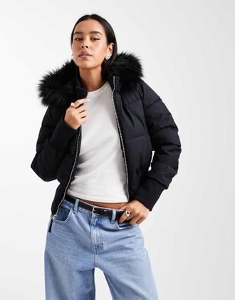 Hollister Bomber stile Y2K nero